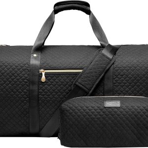 Garment Bag Carry On Convertible Travel Duffel Bag with Shoe Pouch Weekender Bag for Women Men 2 in 1 Hanging Suit Bag with Shoulder Strap Business Travel Bag