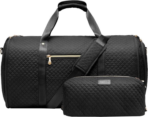 Garment Bag Carry On Convertible Travel Duffel Bag with Shoe Pouch Weekender Bag for Women Men 2 in 1 Hanging Suit Bag with Shoulder Strap Business Travel Bag