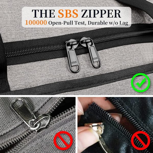 Garment Bags for Travel Suit Bags for Men 60L Waterproof Carry On Hanging Garment Duffle Bag for Men Women Convertible Garment Bag with Shoes Compartment 2-in-1 Suit Carrier While Travel Bag - Image 3