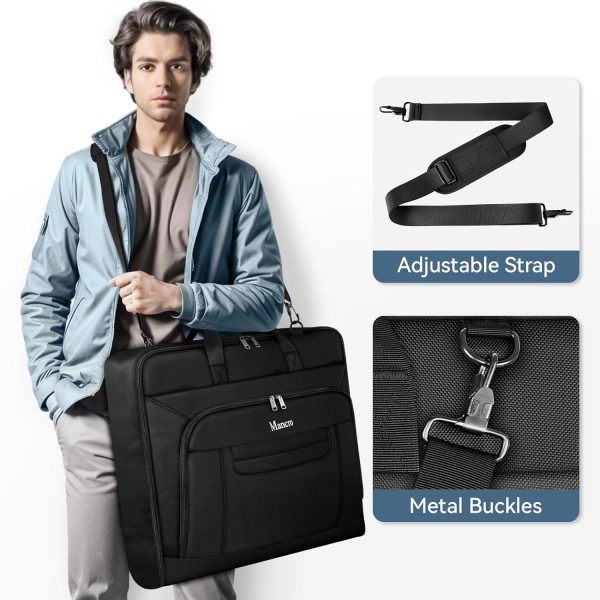 Garment Bags for Travel, Large Travel Suit Bag for Men Women with Shoulder Strap, Wrinkle Free Carry On Garment Bags for Hanging Clothes, Business Foldable Hanging Luggage Bag for Travel, Black - Image 5