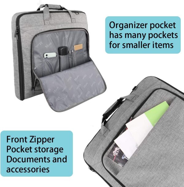 MATEIN Carry On Garment Bags for Travel, Water Resistant Hanging Suit Bag for Men Women, Foldable Garment Luggage with Wrinkle Free Suitcase Cover for Suit Gown Overshirt Sweater, Grey - Image 4