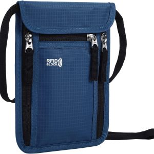 Travel Pouch Neck Wallet Family Passport Holder Organizer Case with RFID Blocking