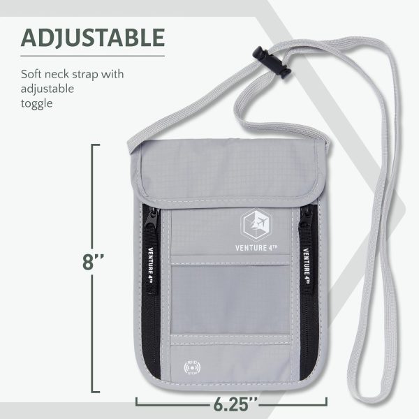 Travel Neck Wallet with RFID Blocking – Passport Holder Neck Pouch for Men and Women to Keep Documents Safe - Image 2
