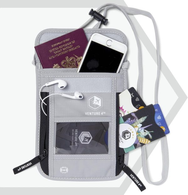 Travel Neck Wallet with RFID Blocking – Passport Holder Neck Pouch for Men and Women to Keep Documents Safe - Image 3