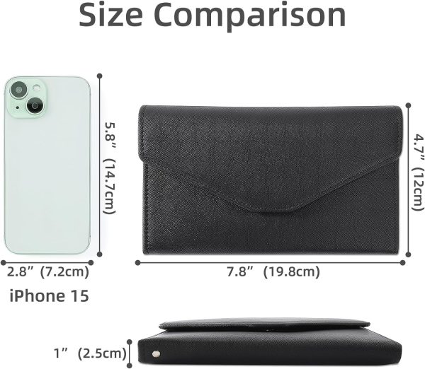 Mulit-purpose Rfid Blocking Passport Holder Travel Wallet (Ver.4) Passport and Vaccine Card Holder ComboTri-fold Document Organizer Travel Essentials - Image 2